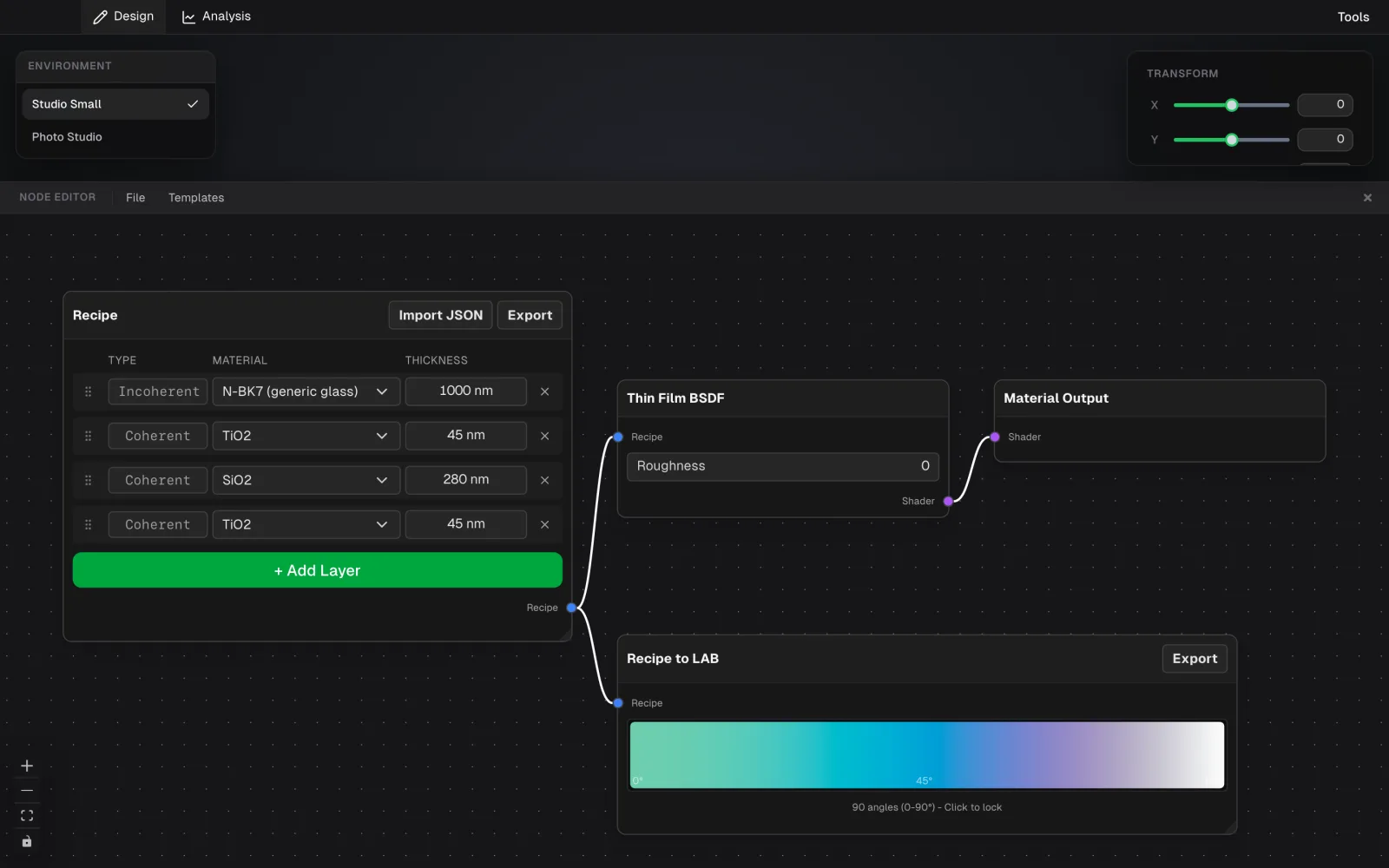 Multi Layers Lab, screenshot