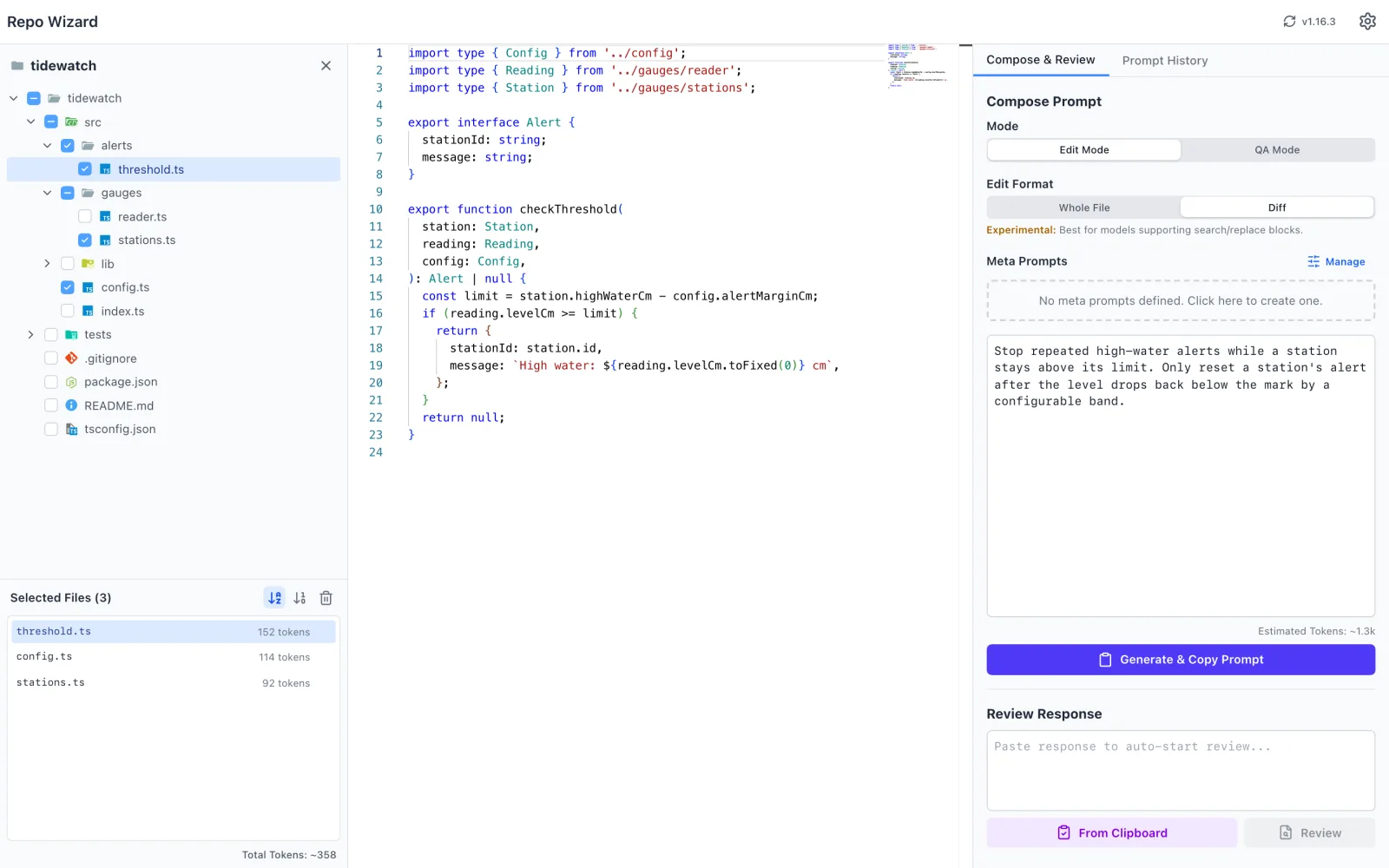 Repo Wizard, screenshot
